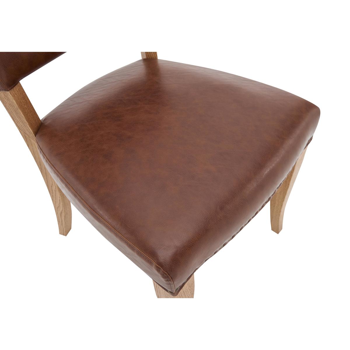 Pattern Pair of Dining Chairs - Brown – image 4