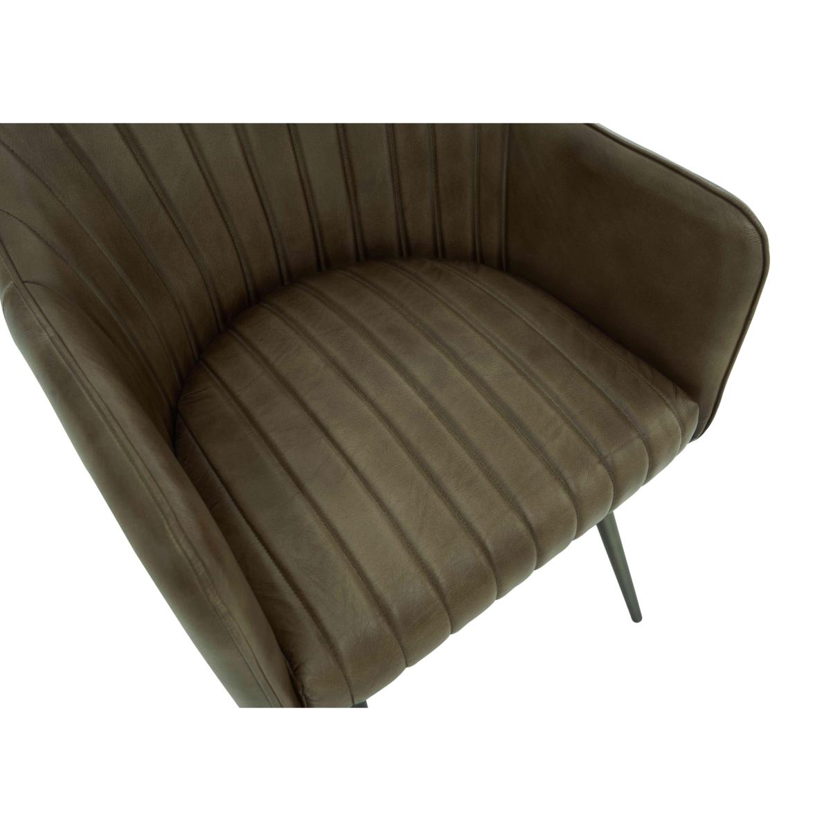 Max Set of 6 Leather Dining Chairs - Walnut Brown – image 3