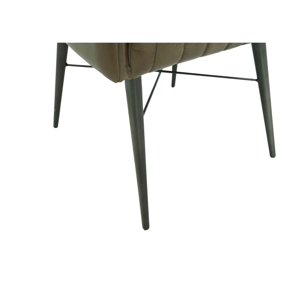 Max Set of 6 Leather Dining Chairs - Walnut Brown – image 5