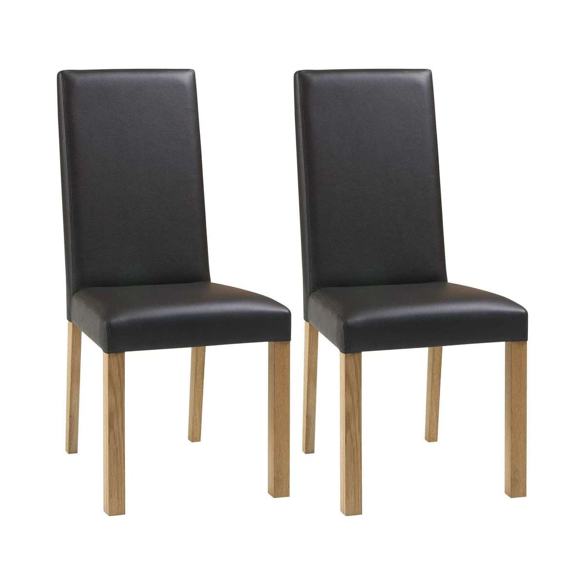 Compton Pair of Oak Upholstered Dining Chairs – image 2