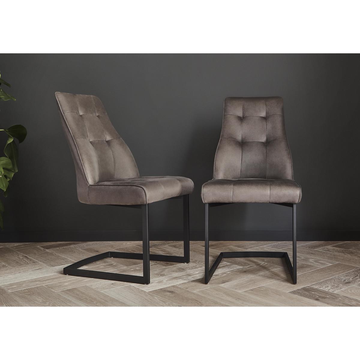 Merlin Pair of Dining Chairs - Grey – image 3