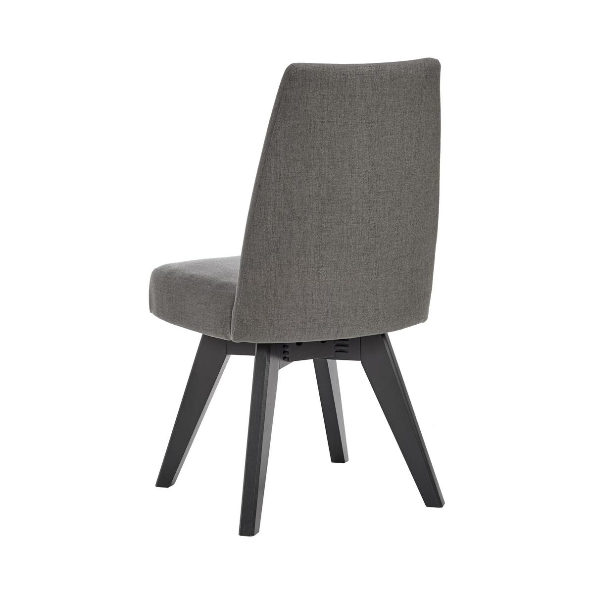 Velodrome Pair of Swivel Upholstered Fabric Chairs - Grey – image 2