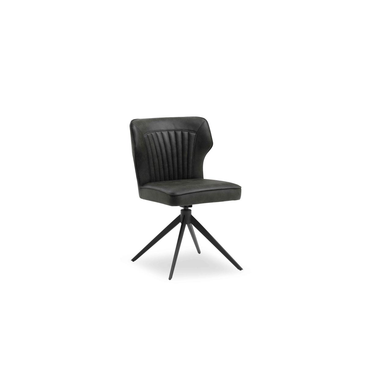 Aydin Pair of Swivel Dining Chairs - Dark Grey – image 4