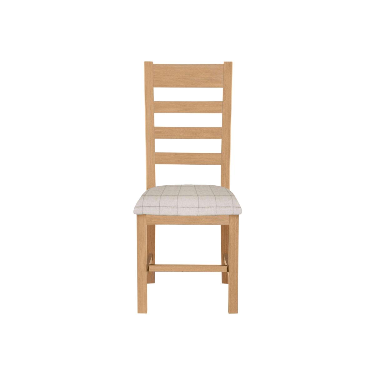 Hewitt Slatted Dining Chair with Fabric Seat – image 1