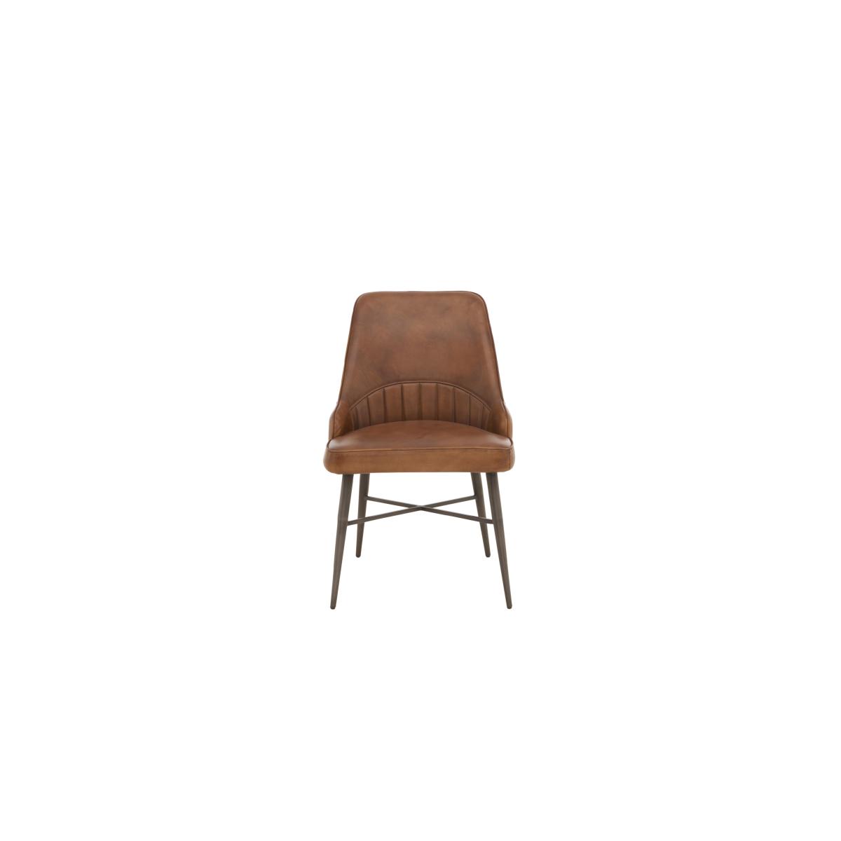Val Set of 6 Leather Dining Chairs - Dark Grey – image 6