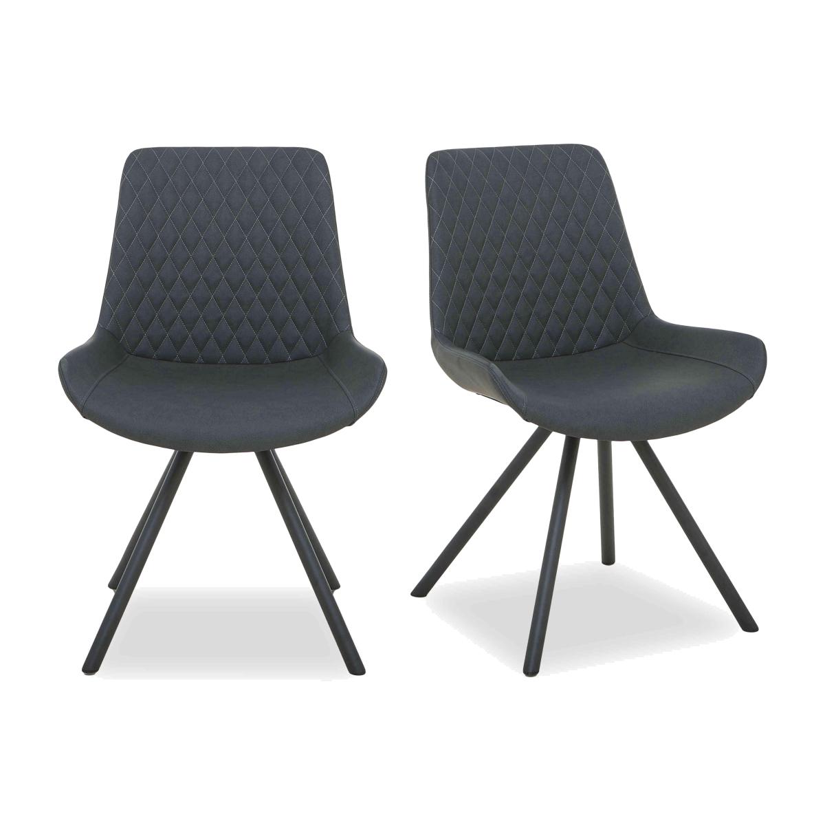 Ion Pair of Dining Chairs - Dark Grey – image 1