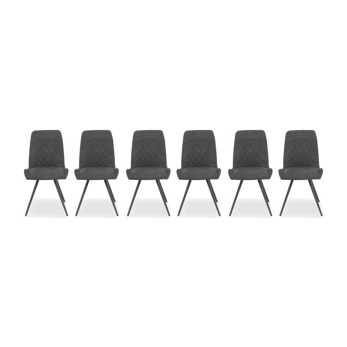 Warrior Set of 6 Standard Dining Chairs - Grey