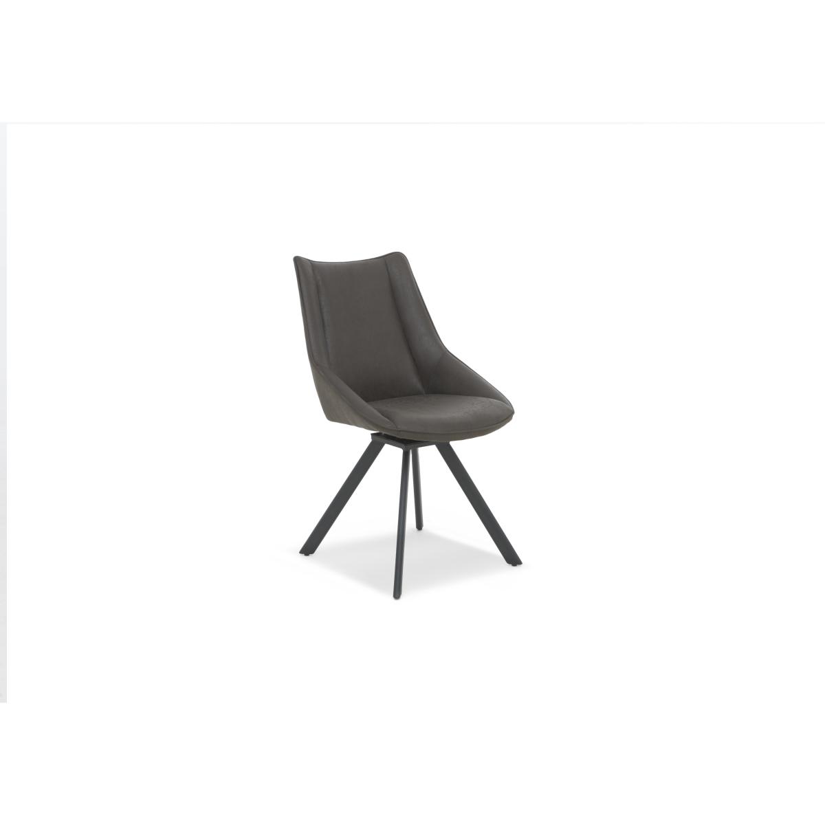 Lucio Set of 6 Faux Leather Swivel Dining Chairs – image 5