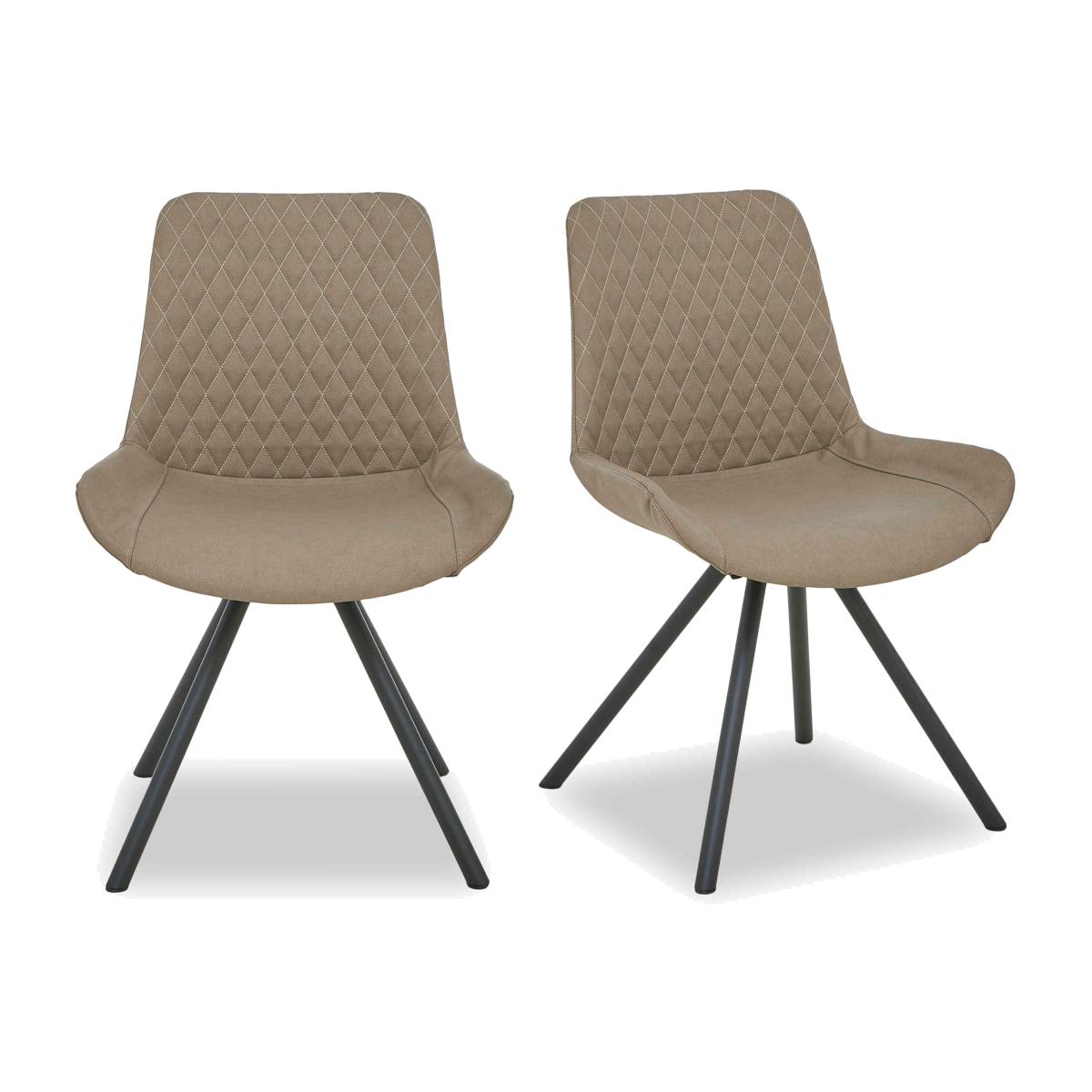 Ion Pair of Dining Chairs - Light Brown – image 1