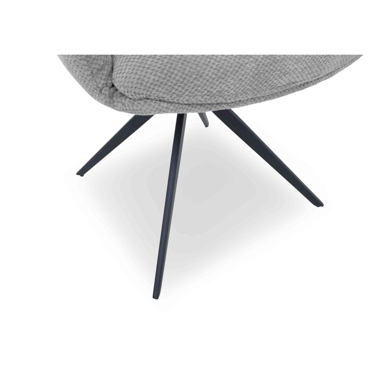 Kiara Pair of Fabric Swivel Dining Chairs – image 4