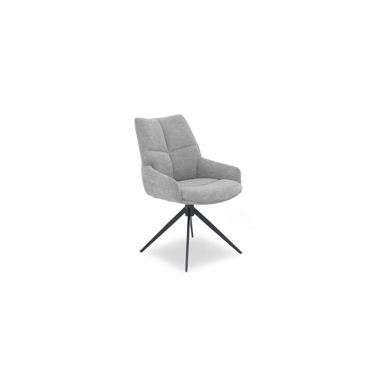 Kiara Pair of Fabric Swivel Dining Chairs – image 6