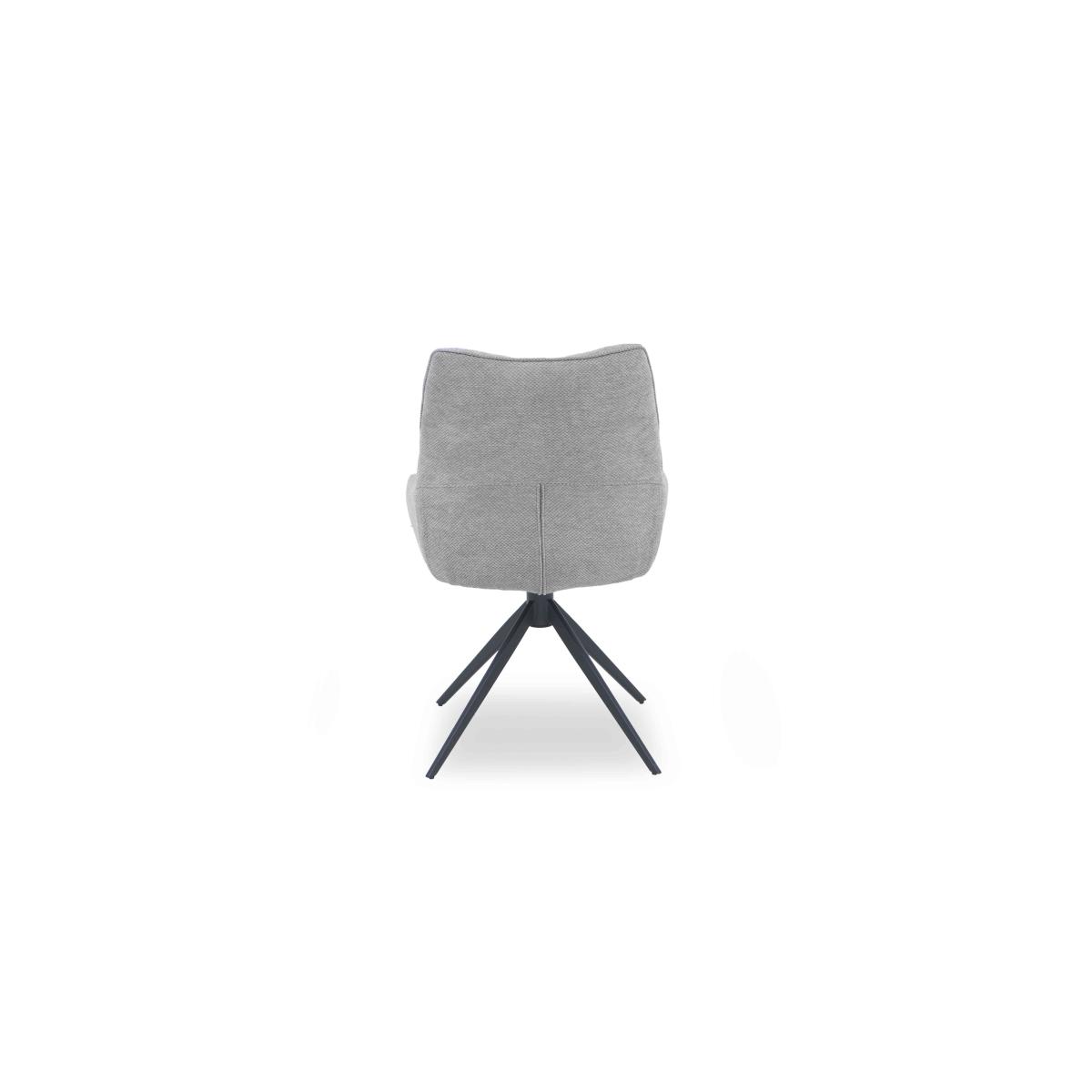 Kiara Pair of Fabric Swivel Dining Chairs – image 7
