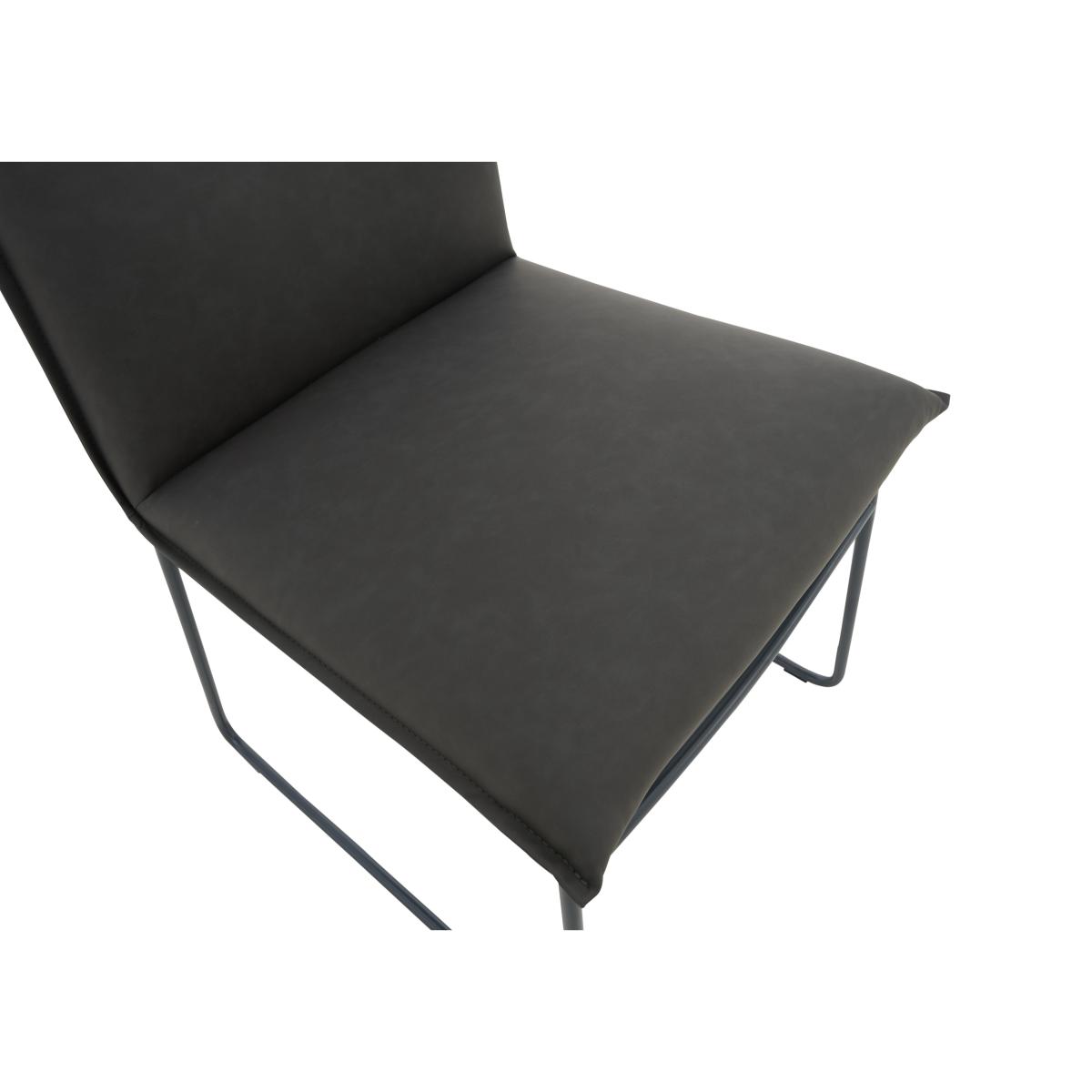 Connubia by Calligaris - Maya Ski Leg Faux Leather Dining Chair with Matt Grey Legs – image 3