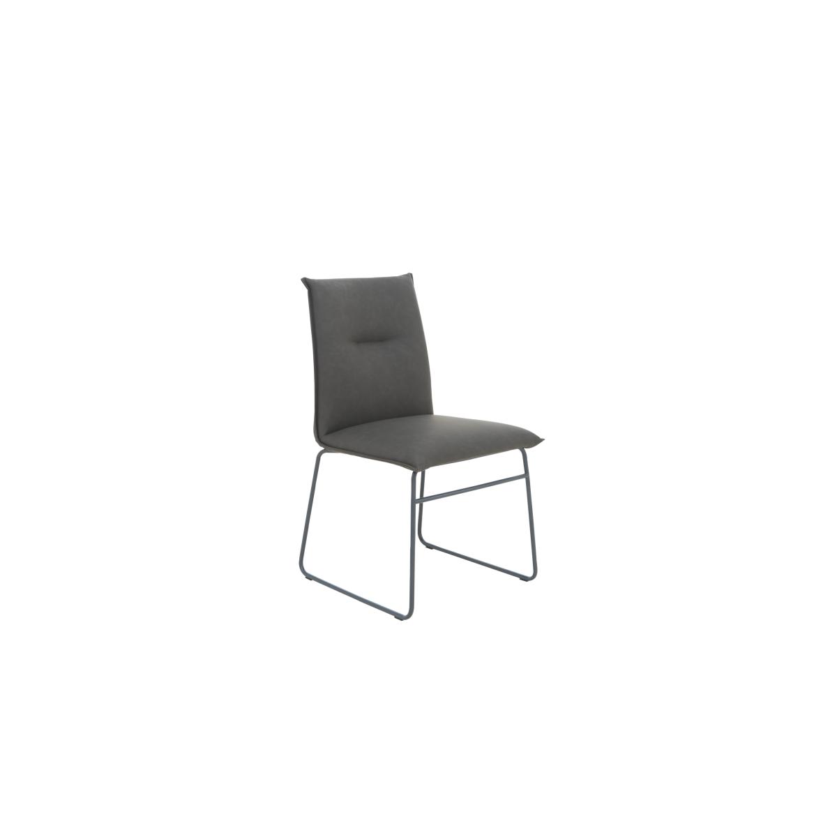 Connubia by Calligaris - Maya Ski Leg Faux Leather Dining Chair with Matt Grey Legs – image 6