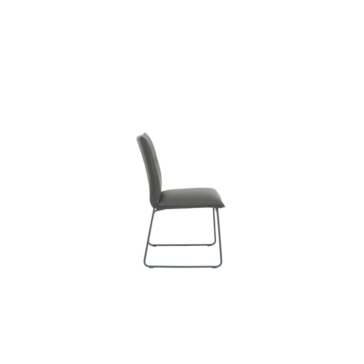 Connubia by Calligaris - Maya Ski Leg Faux Leather Dining Chair with Matt Grey Legs – image 7