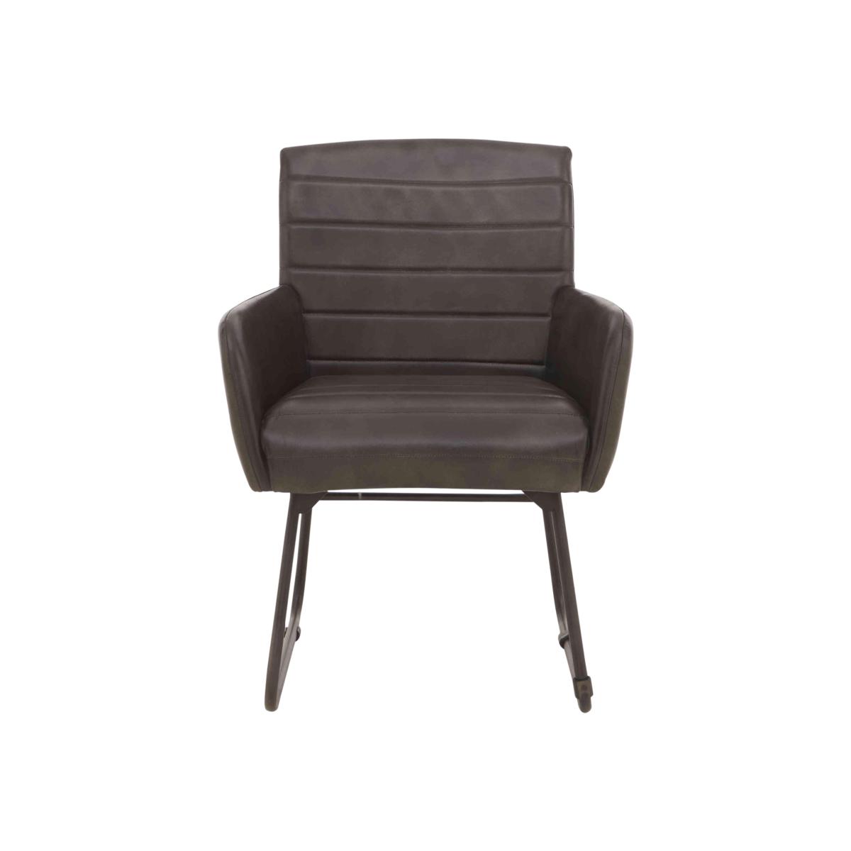 Sam Leather Dining Chair - Grey – image 1