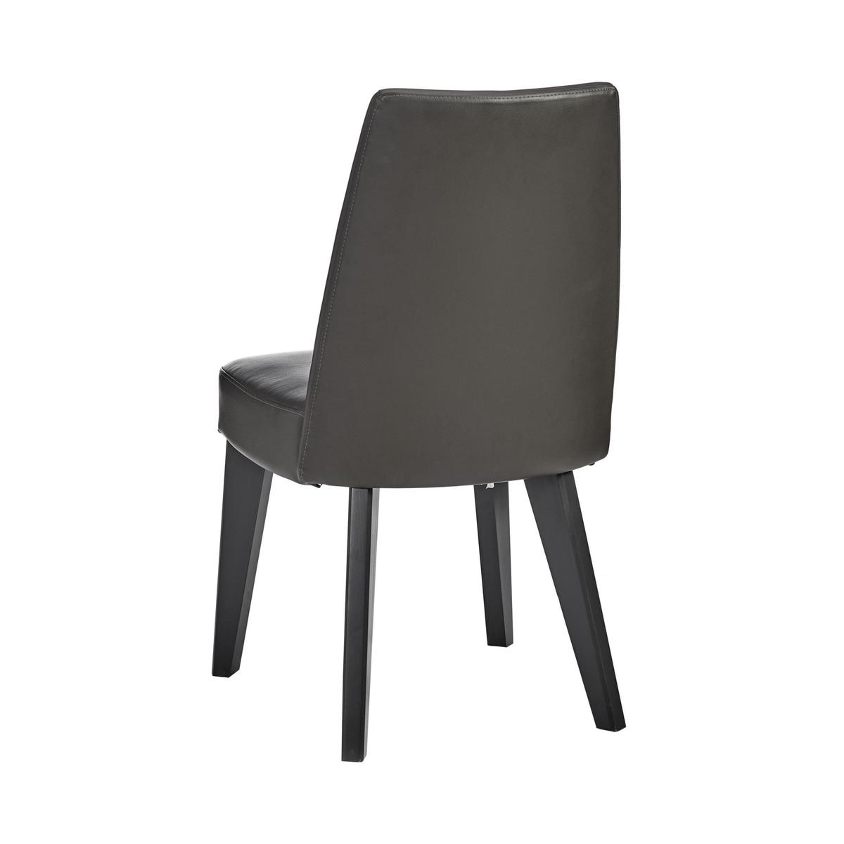 Velodrome Pair of Fixed Faux Leather Chairs - Grey – image 2