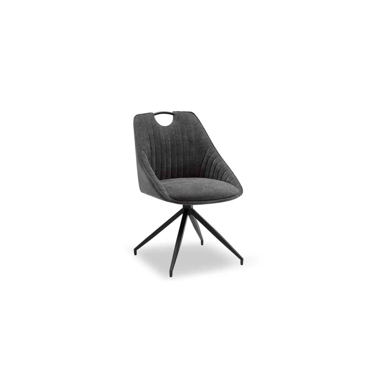 Petra Set of 6 Fabric Swivel Dining Chairs - Green – image 3