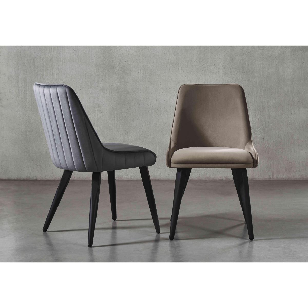 Noir Pair of Dining Chairs - Grey – image 2