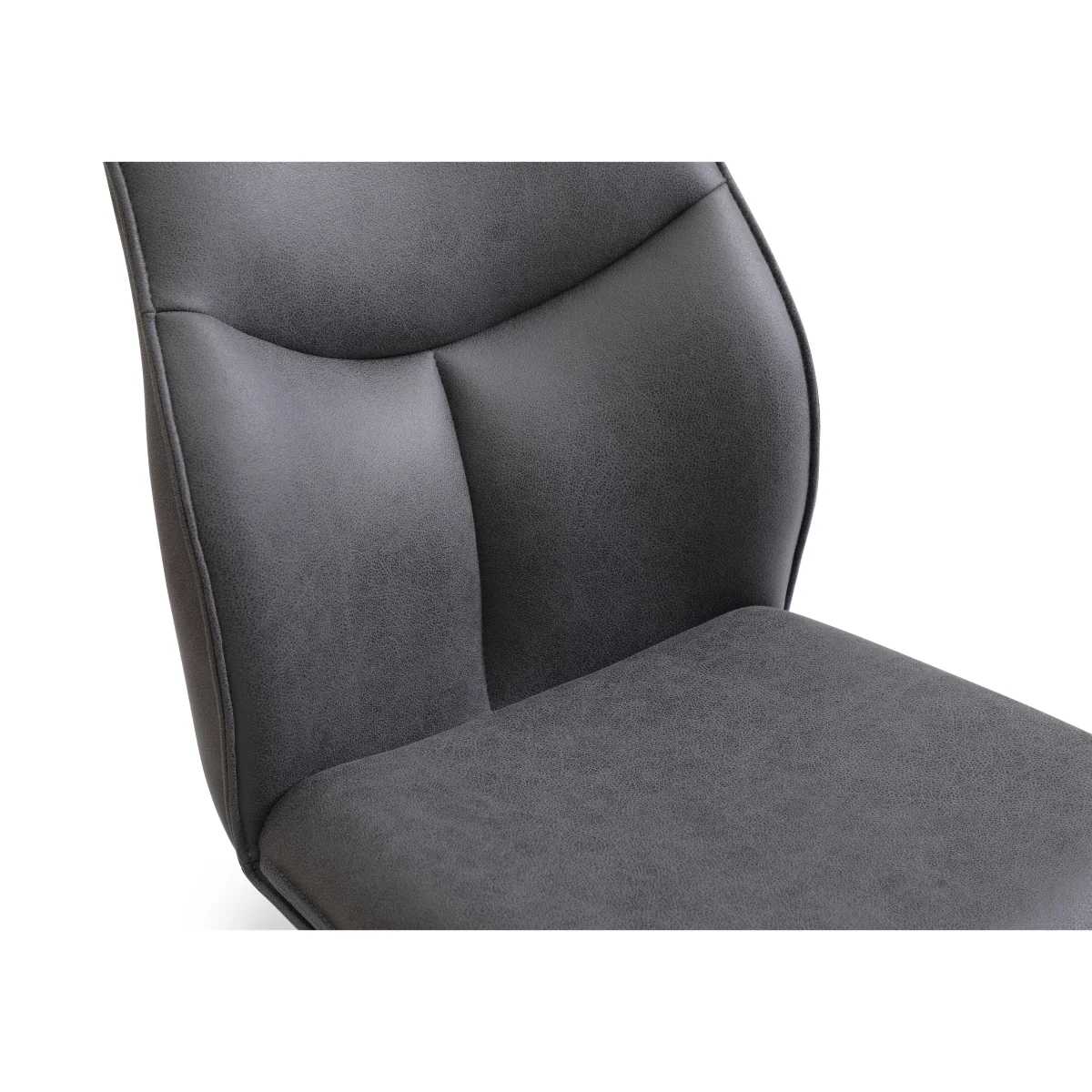 Bastille Pair of Faux Leather Swivel Dining Chairs – image 3