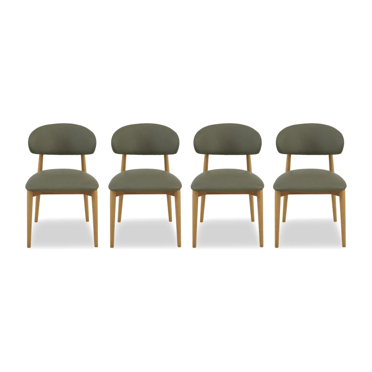 Riga Set of 4 Wooden Dining Chairs - Green – image 1