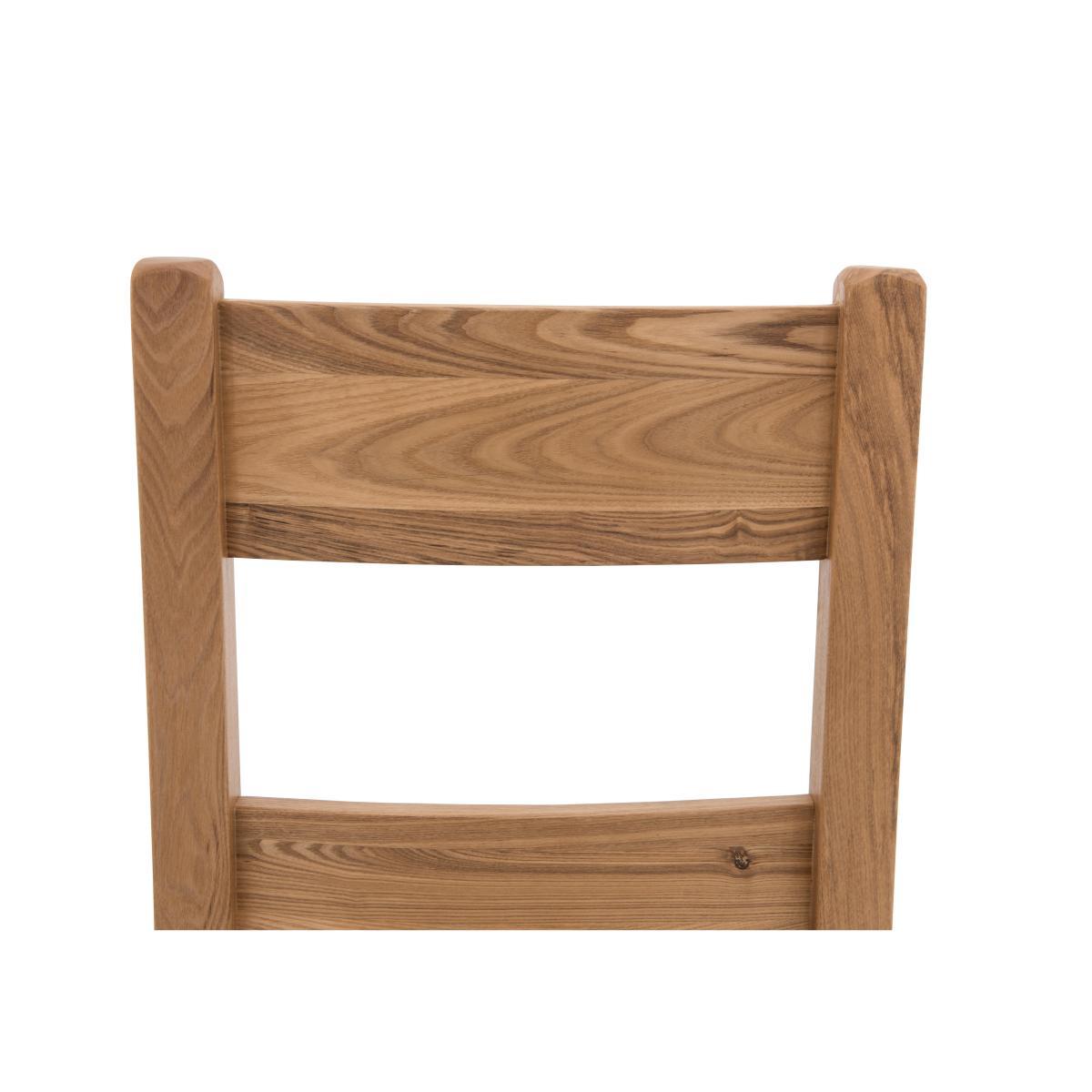 Furnitureland - California Pair of Wooden Ladder Back Dining Chairs - Brown – image 3