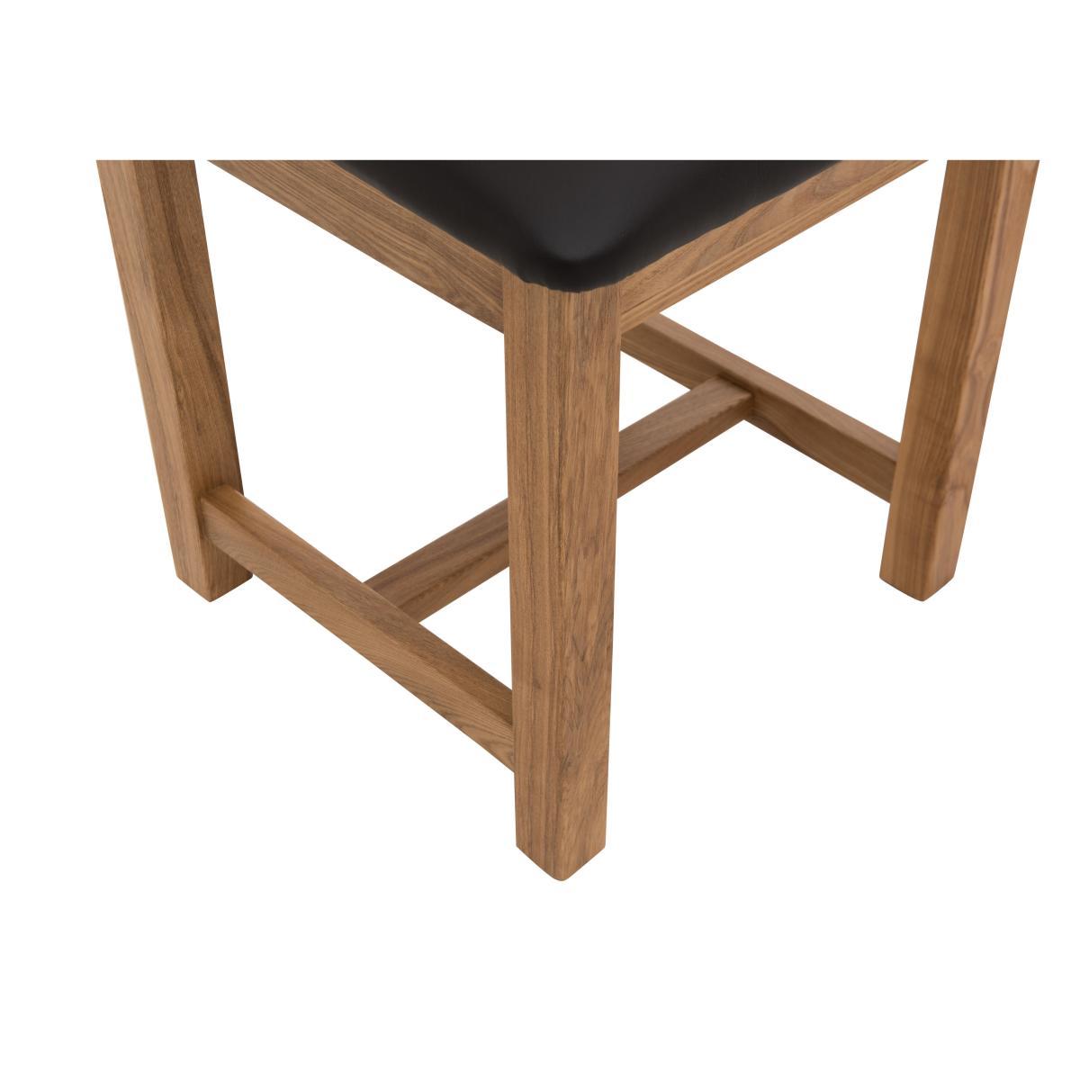 Furnitureland - California Pair of Wooden Ladder Back Dining Chairs - Brown – image 5