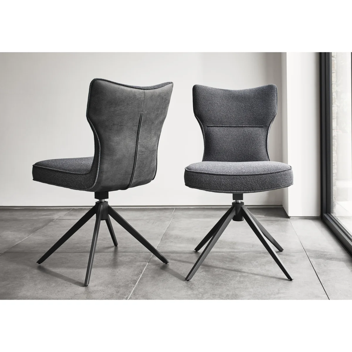 Carrera Set of 4 Swivel Dining Chairs - Dining Room Furniture - In Time for Christmas – image 2