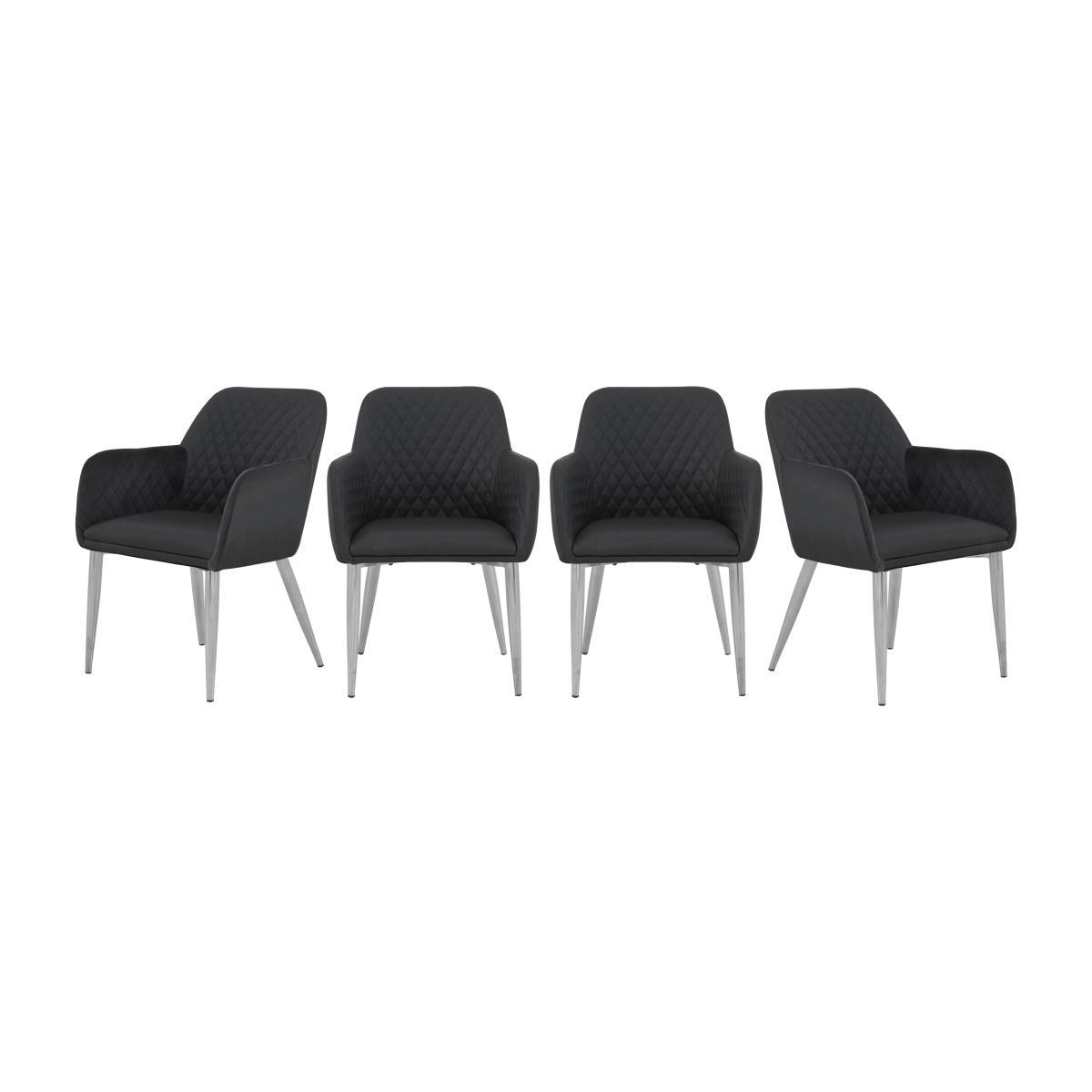 Set of 4 Leo Faux Leather Chairs – image 1