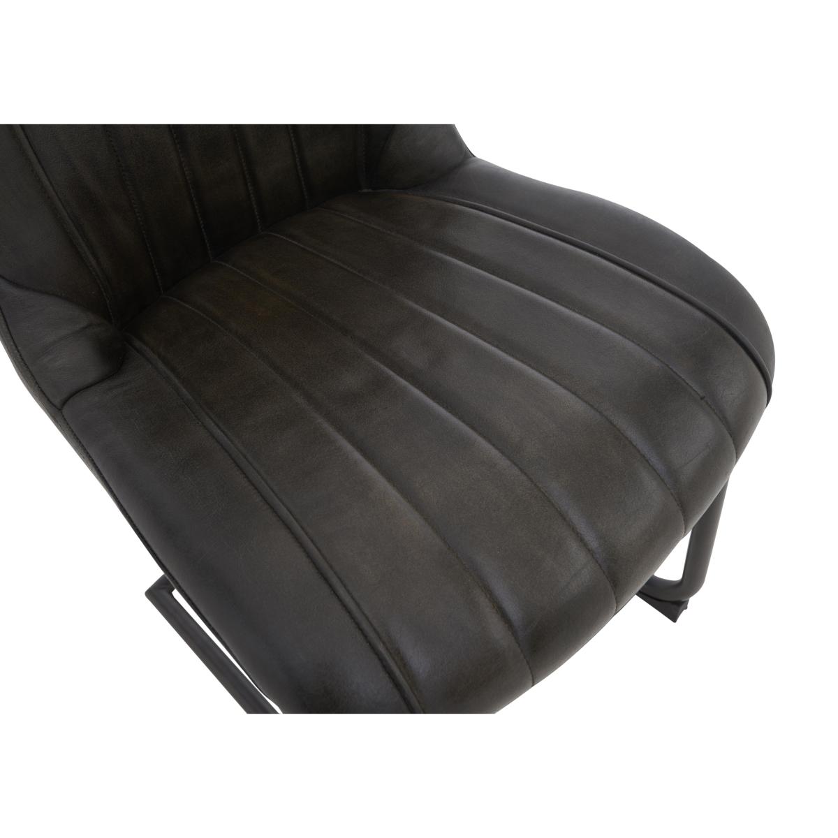 Dee Cantilever Leather Dining Chair - Grey – image 3