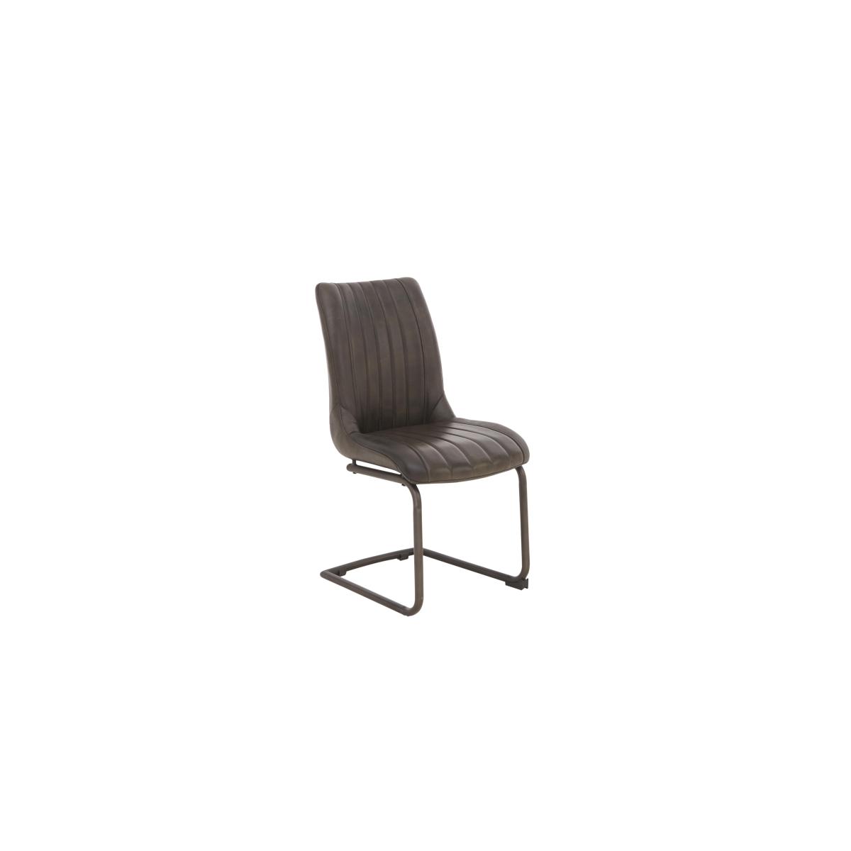 Dee Cantilever Leather Dining Chair - Grey – image 6