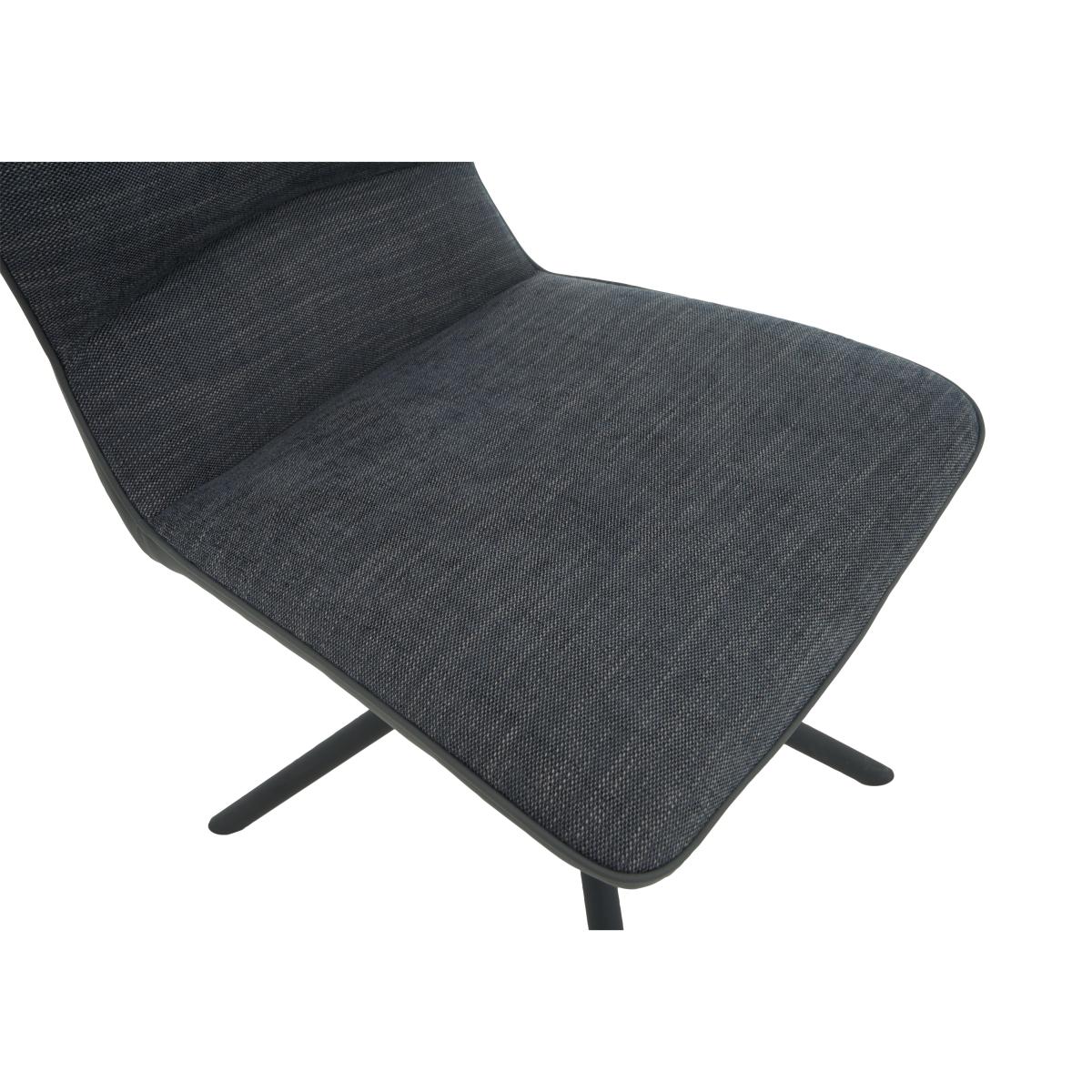 Zeppelin Pair of Grey Fabric Side Dining Chairs – image 4