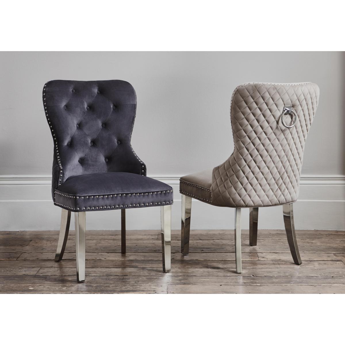 Chennai Set of 6 Quilted Dining Chairs – image 2