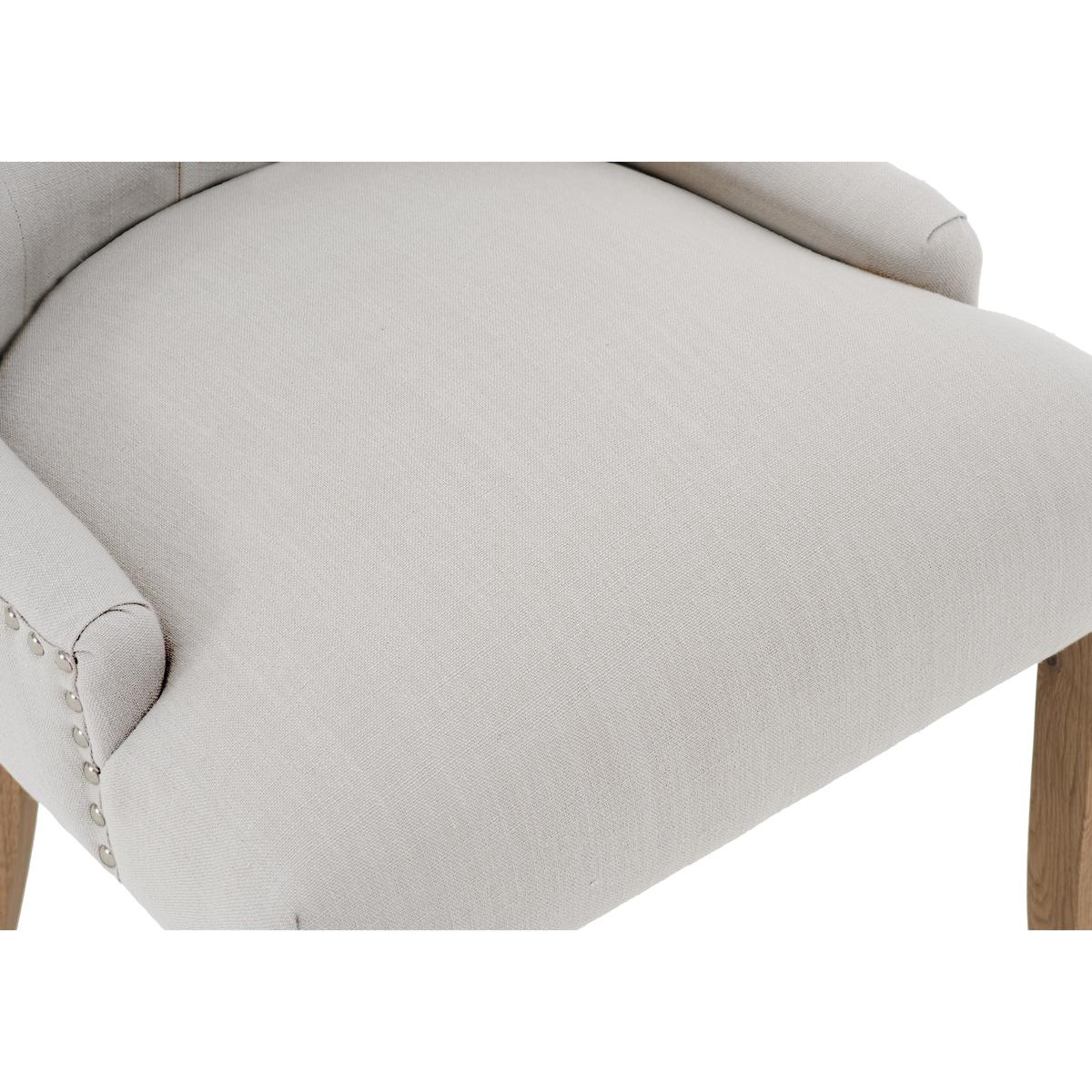 Padstow Pair of Almond Button Back Chairs - Grey – image 5