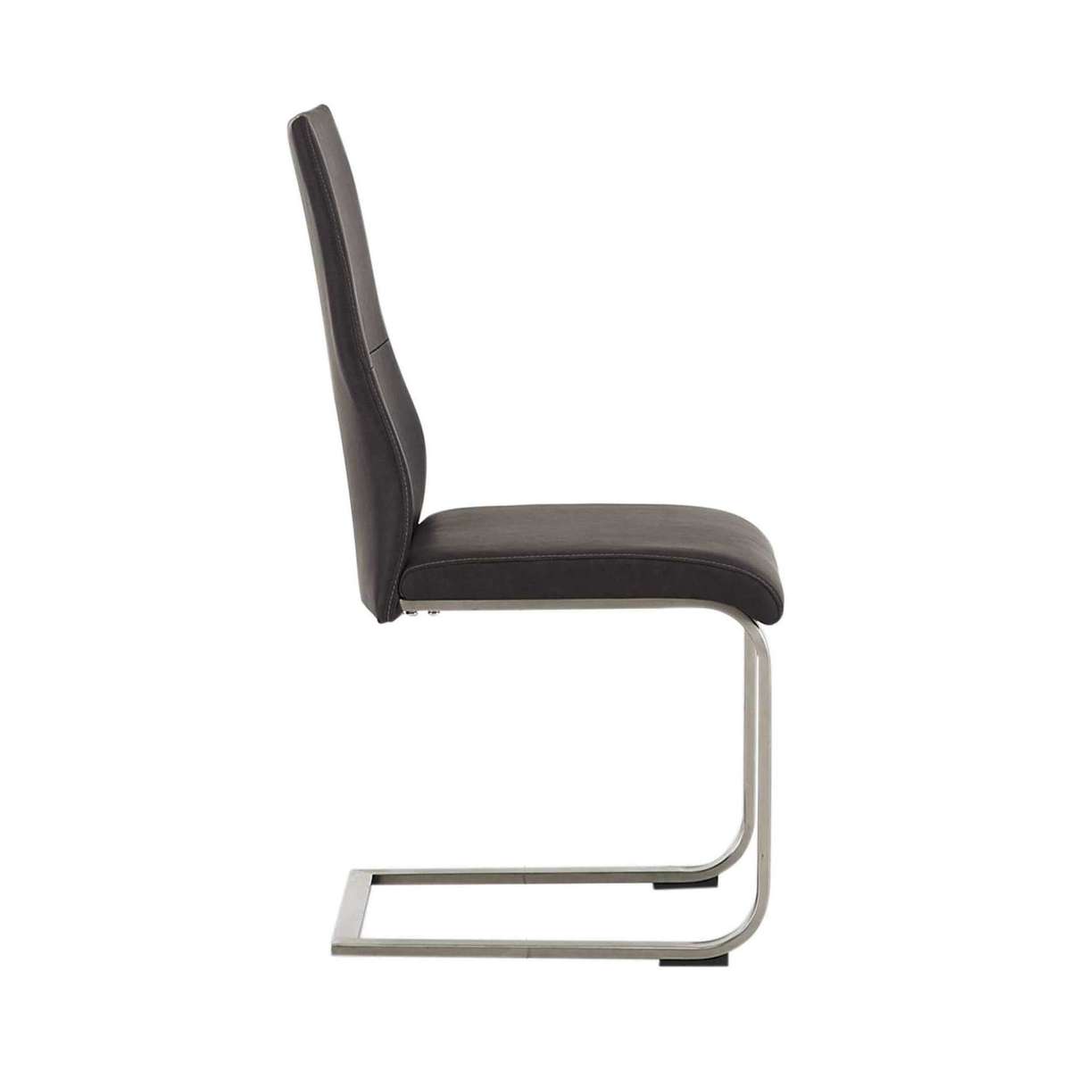 Flow Pair of Grey Faux Leather Chairs – image 3