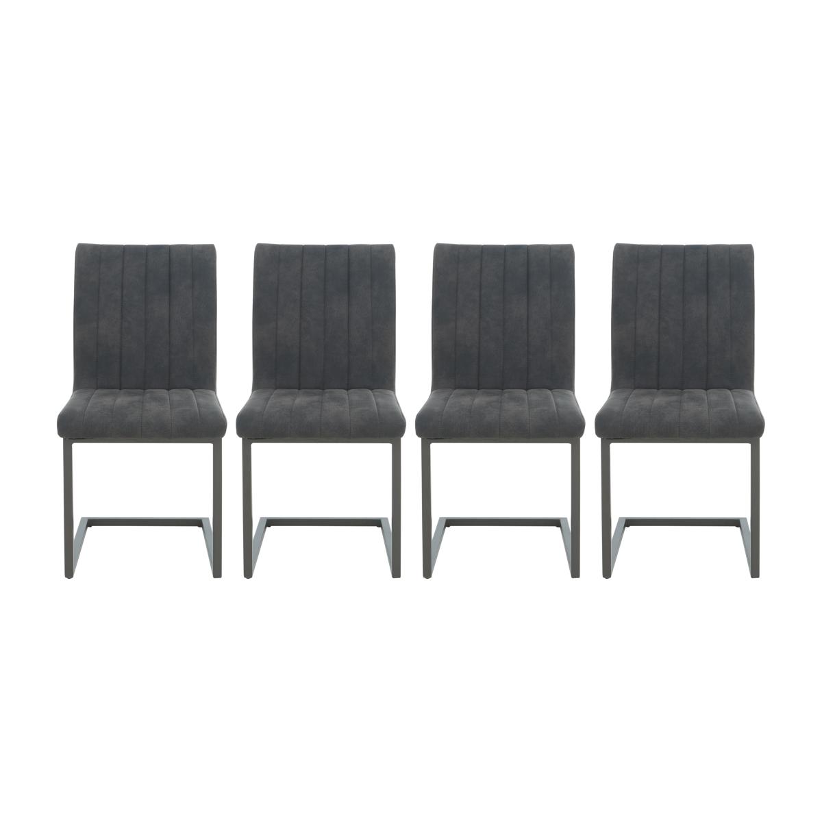 Moon Set of 4 Cantilever Dining Chairs – image 1