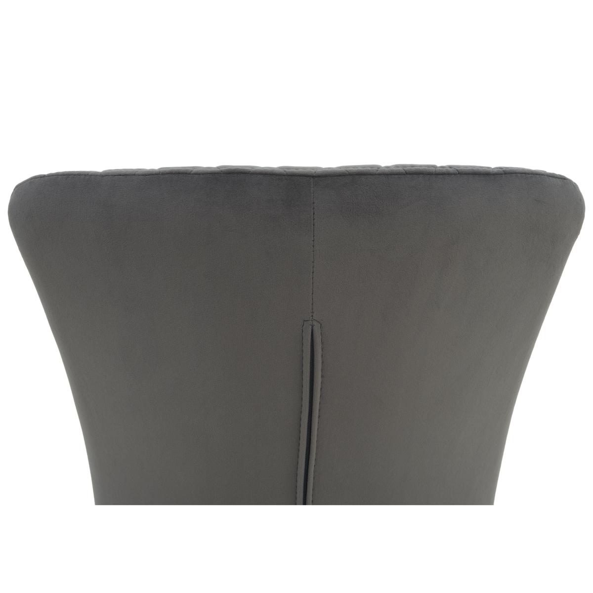 Mars Set of 4 Velvet Dining Chairs - Grey – image 3
