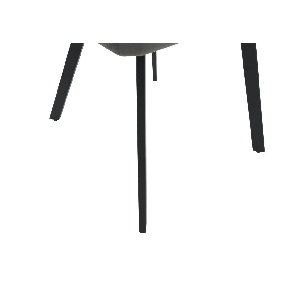 Mars Set of 4 Velvet Dining Chairs - Grey – image 4