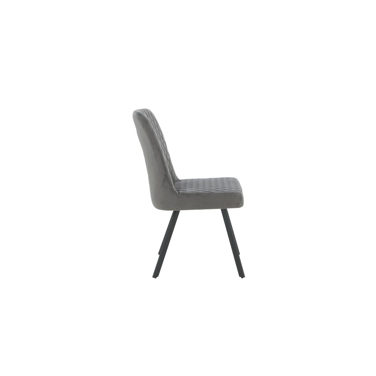Mars Set of 4 Velvet Dining Chairs - Grey – image 6