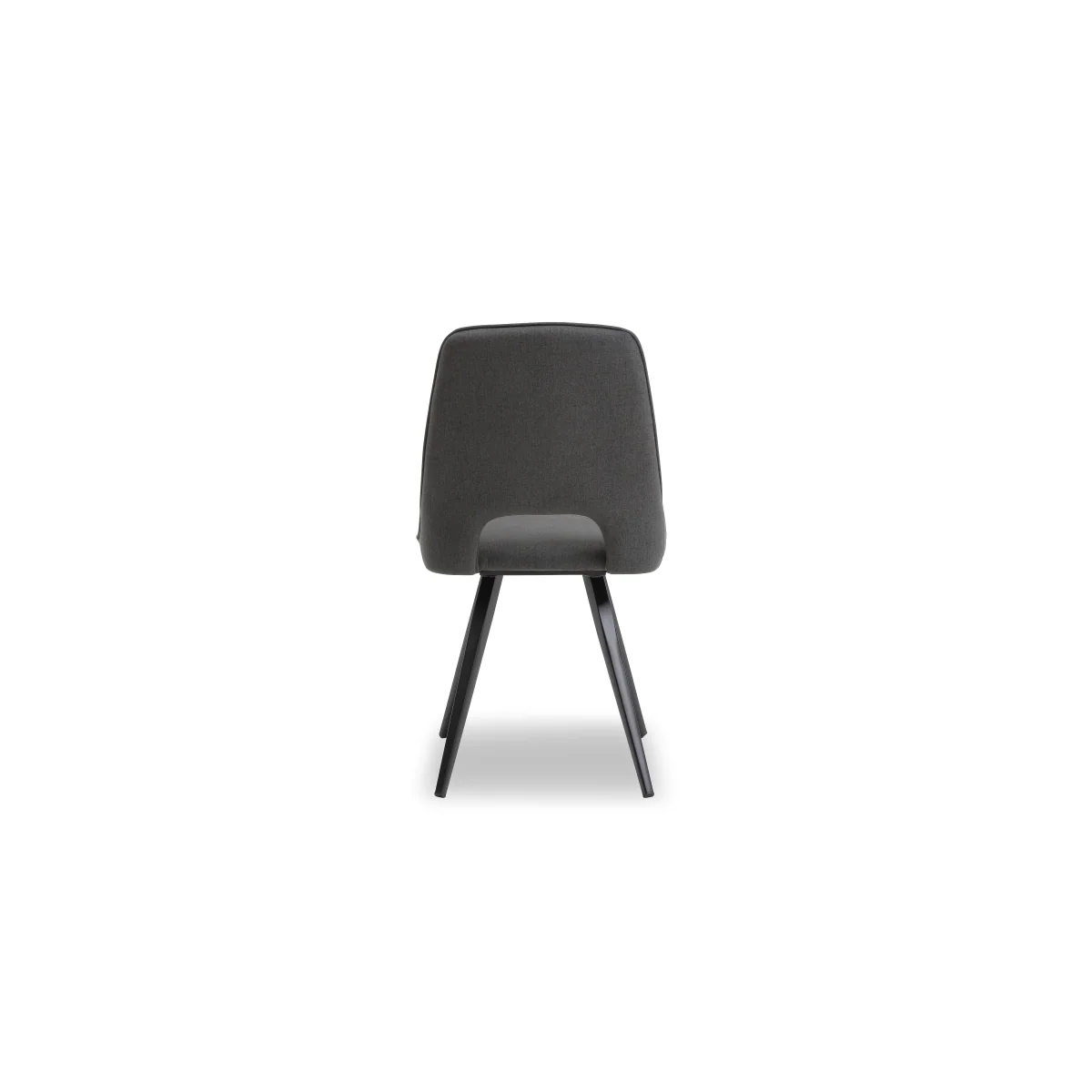 Matera Set of 6 Fabric Dining Chairs with Black Legs – image 3