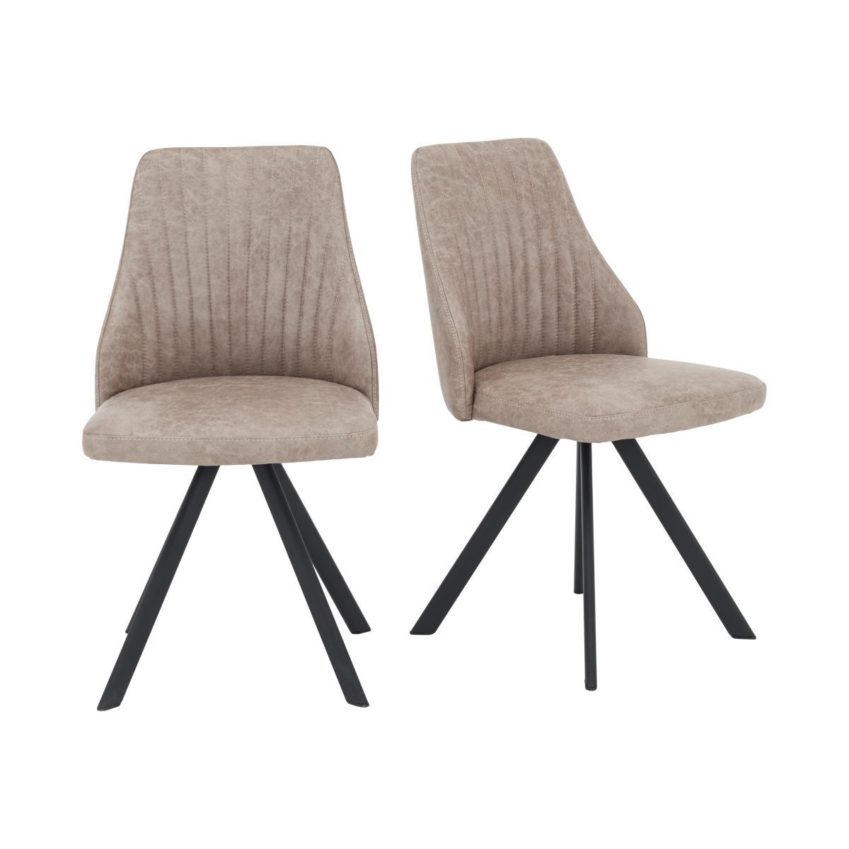 Aquila Pair of Swivel Dining Chairs - Grey – image 1