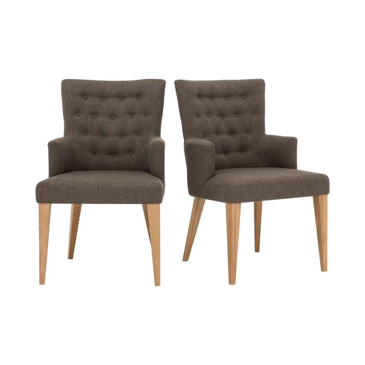 Dorset Pair of Fabric Dining Armchairs – image 2