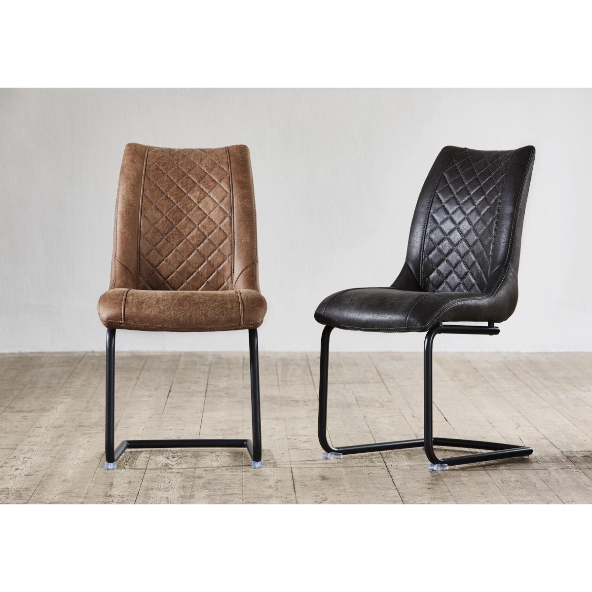 Habufa - Baltimore Set of 6 Dining Chairs - Anthracite – image 2