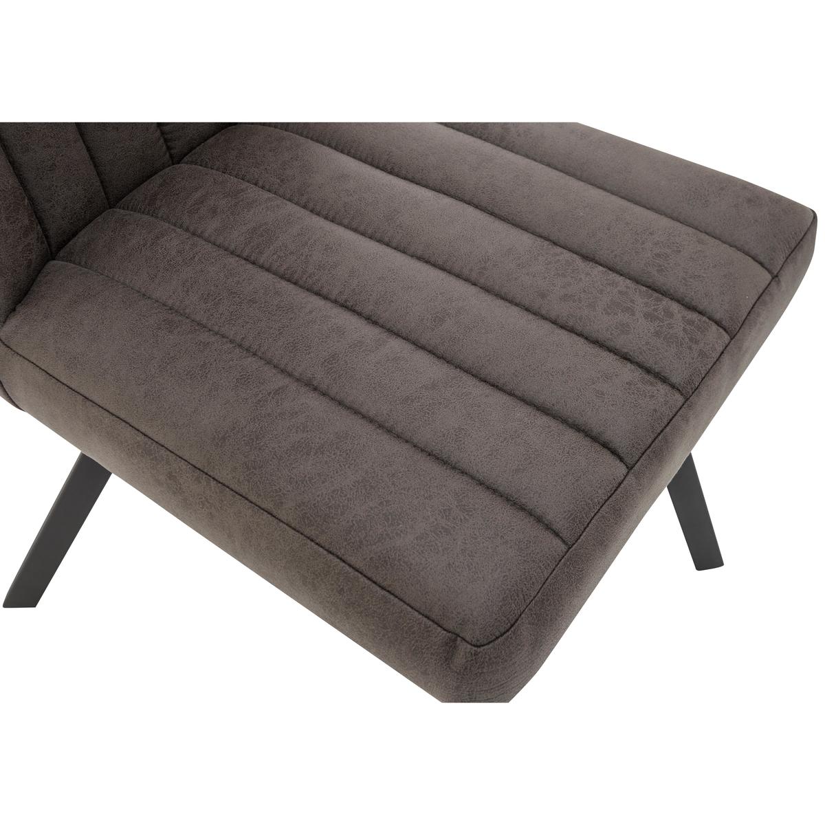 Kingswood Pair of Grey Faux Leather Dining Chairs - Grey – image 3