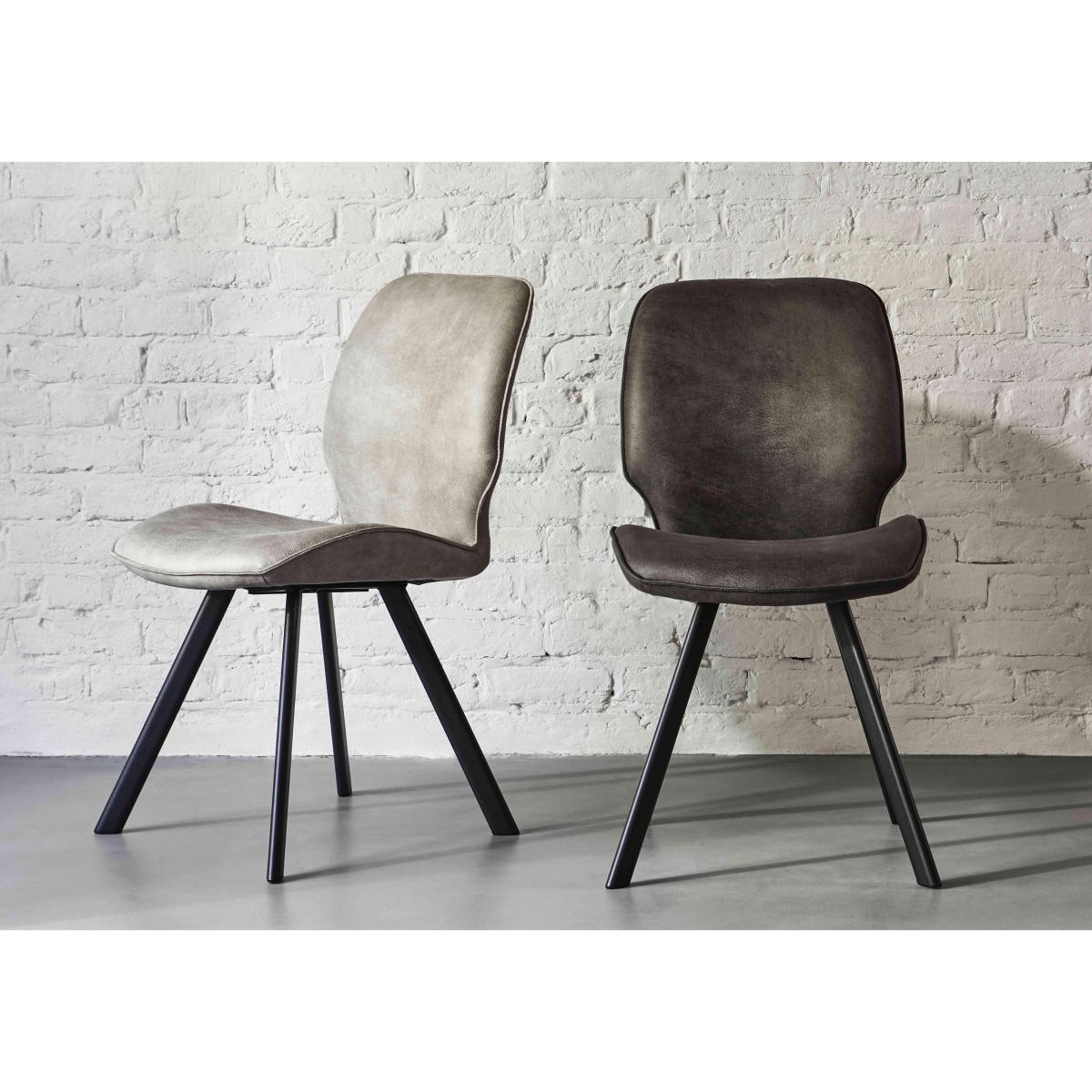 Habufa - Montreal Semmi Set of 4 Dining Chairs - Grey – image 2