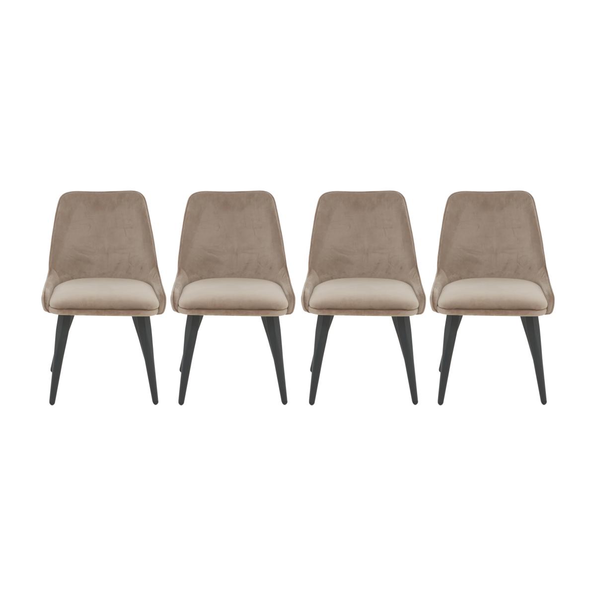 Noir Set of Four Dining Chairs - Taupe – image 1
