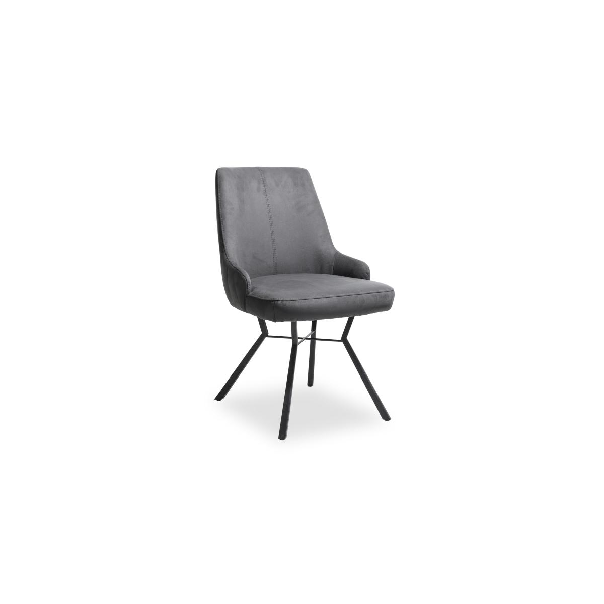 Habufa - Cleveland Set of 4 Swivel Dining Chairs - Anthracite – image 3