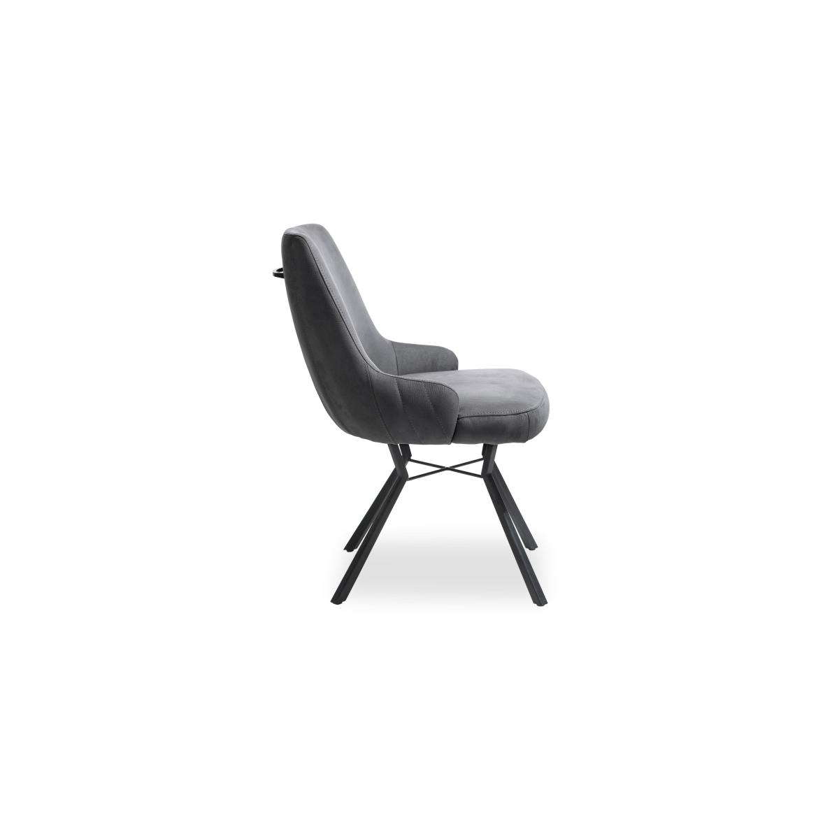 Habufa - Cleveland Set of 4 Swivel Dining Chairs - Anthracite – image 4