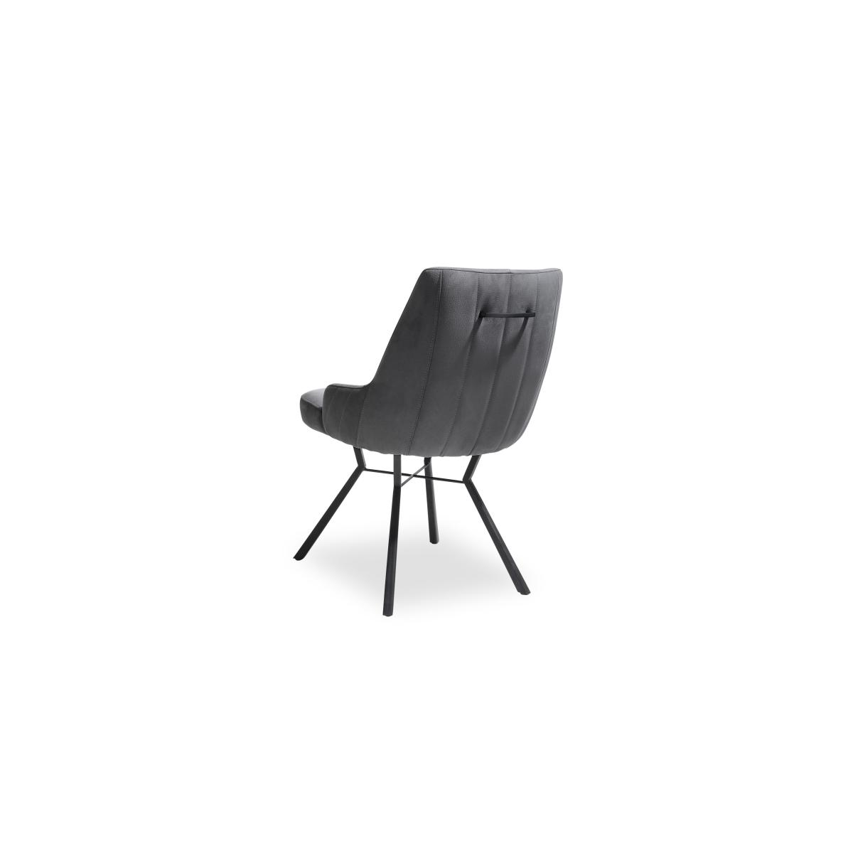 Habufa - Cleveland Set of 4 Swivel Dining Chairs - Anthracite – image 5