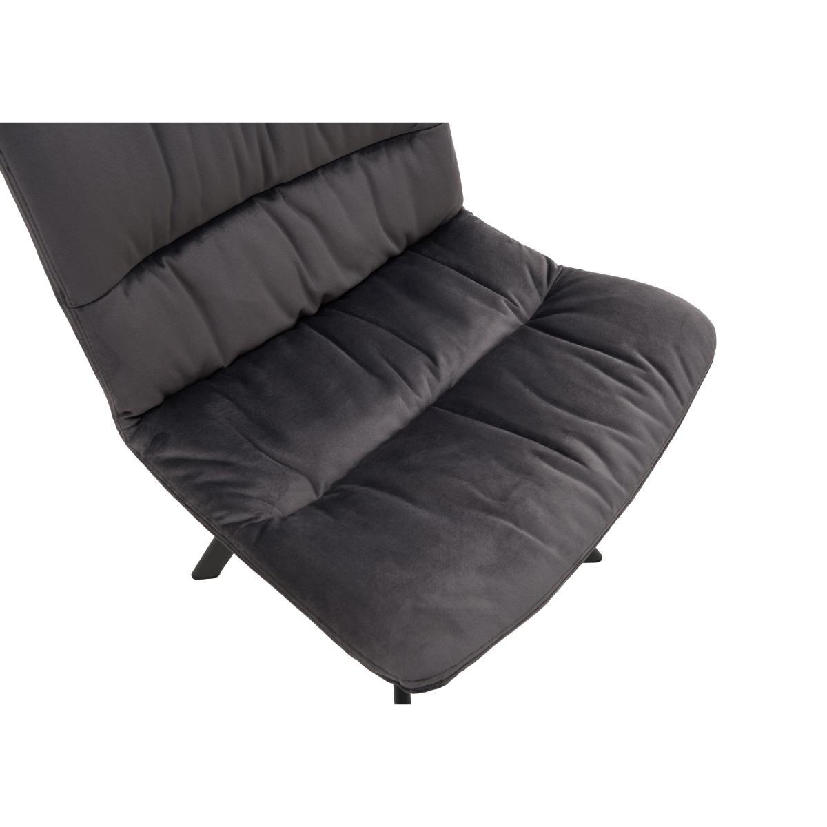 Diego Pair of Velvet Dining Chairs - Grey – image 3